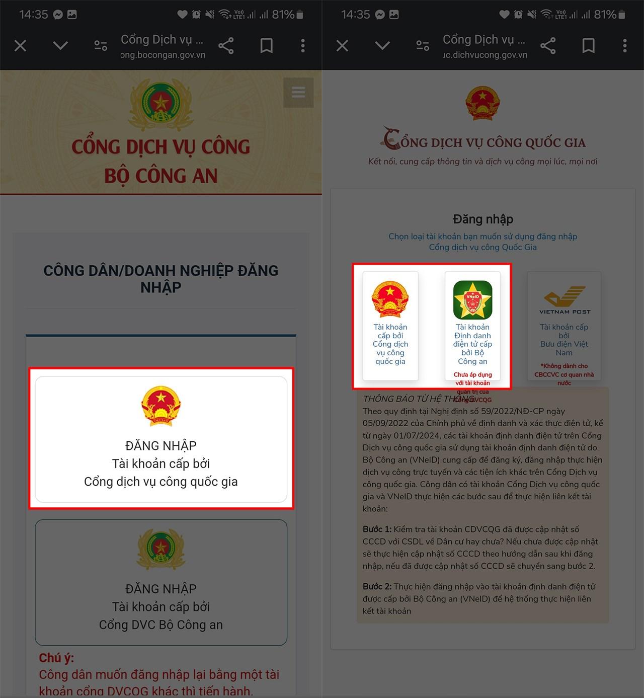 Cách cấp lại thẻ CCCD gắn chip online