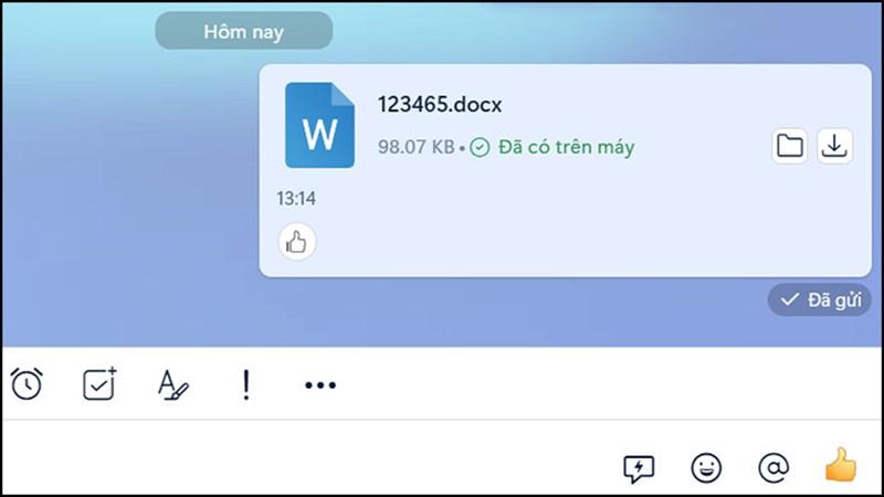 Cách gửi file Word qua Zalo