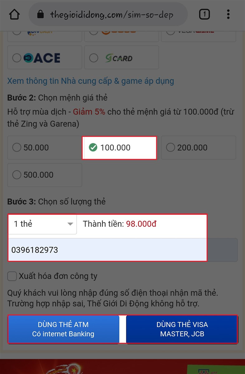 Hướng Dẫn Mua Thẻ Game Garena Online Chiết Khấu Cao Tại Thế Giới Di Động