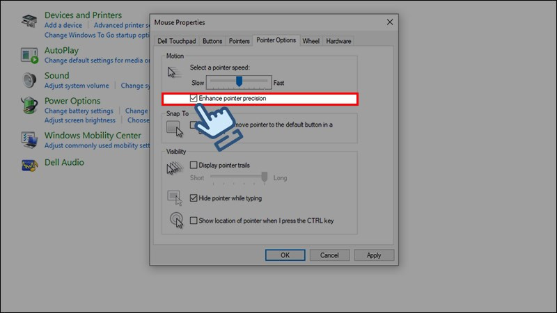Tối Ưu Độ Chính Xác Chuột với Enhance Pointer Precision trên Windows
