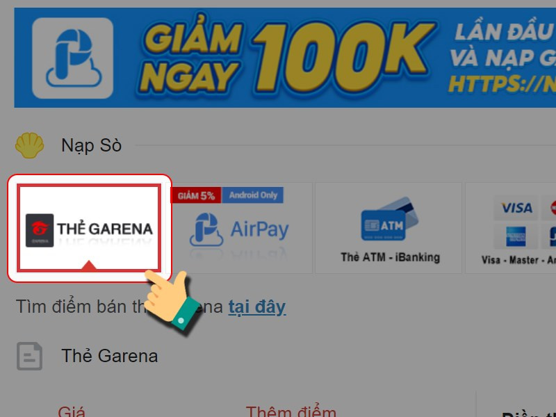 Hướng Dẫn Nạp Sò Garena Nhanh Chóng, An Toàn và Tiện Lợi Nhất