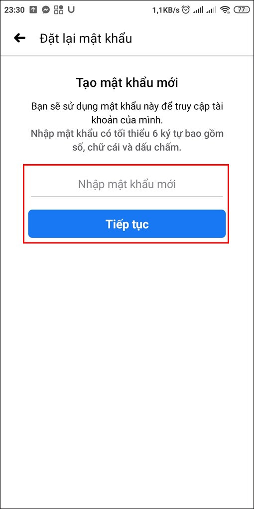 Khôi phục mật khẩu Facebook nhanh chóng trên điện thoại