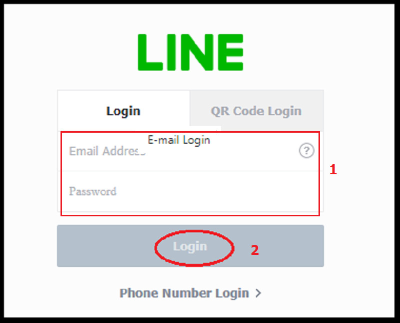 alt đăng nhập line bằng email