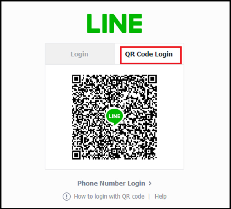 alt đăng nhập line bằng mã QR