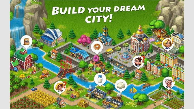 ALT: Giao diện game Township tr&ecirc;n điện thoại