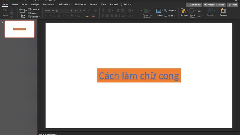 Alt: Nhập văn bản vào slide PowerPoint