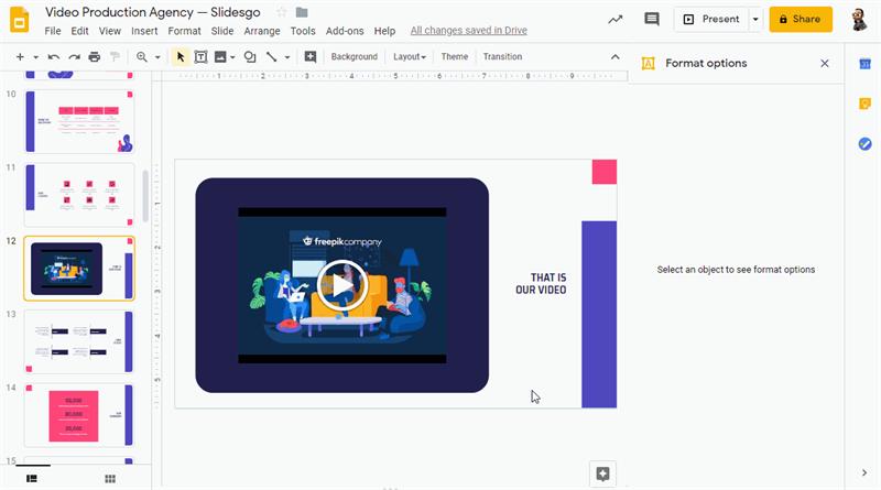 alt text: Chèn video vào Google Slides