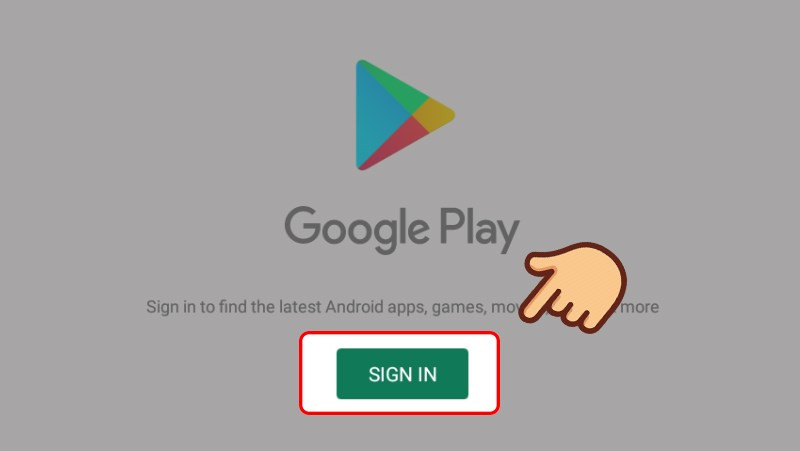 alt text: Đăng nhập Google Play Store