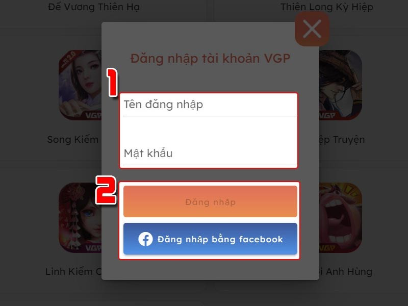 alt text: Đăng nhập tài khoản VGP