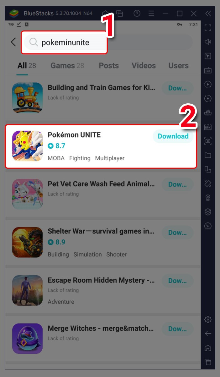 alt text mô tả hình ảnh tìm kiếm game pokemon unite