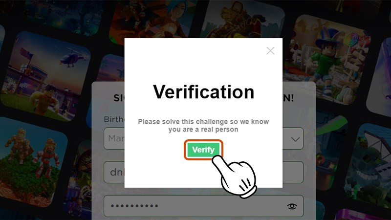 alt: Xác thực Captcha Roblox