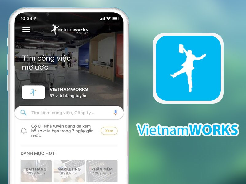 Ảnh giới thiệu ứng dụng VietnamWorks