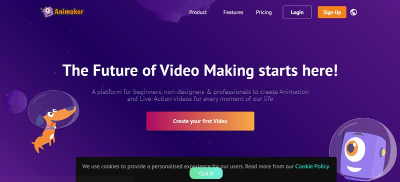 animaker.com - Phần mềm l&agrave;m video quảng c&aacute;o online