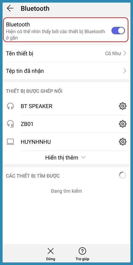 Bật Bluetooth trên điện thoại