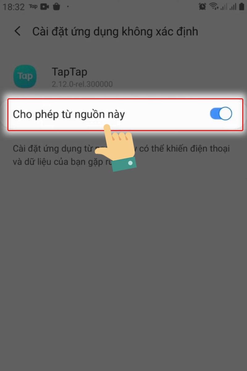 Bật cho ph&eacute;p từ nguồn n&agrave;y