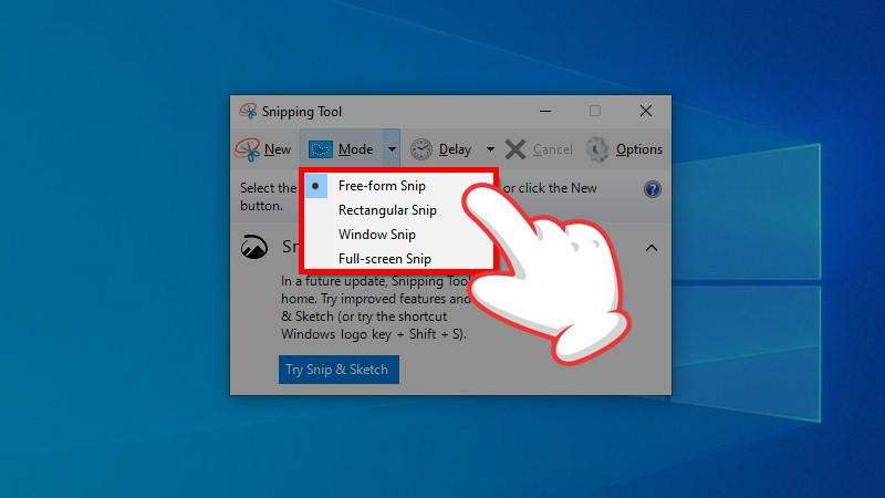 Hướng Dẫn Chụp Màn Hình Windows 10 Với Snipping Tool