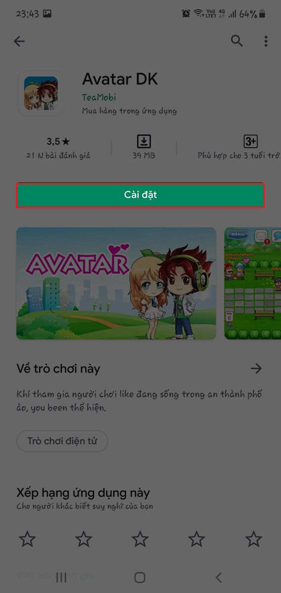 Cài đặt Avatar DK