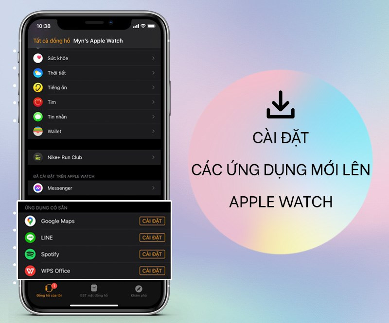 Cài đặt các ứng dụng mới lên Apple Watch