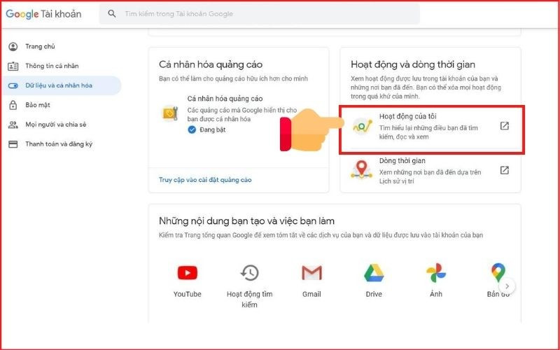 C&aacute;ch x&oacute;a lịch sử t&igrave;m kiếm tr&ecirc;n Google m&aacute;y t&iacute;nh