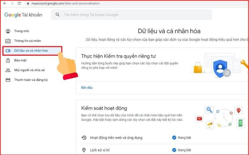 C&aacute;ch x&oacute;a lịch sử t&igrave;m kiếm tr&ecirc;n Google m&aacute;y t&iacute;nh