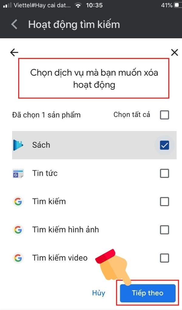 C&aacute;ch x&oacute;a lịch sử từ kh&oacute;a t&igrave;m kiếm tr&ecirc;n Google điện thoại