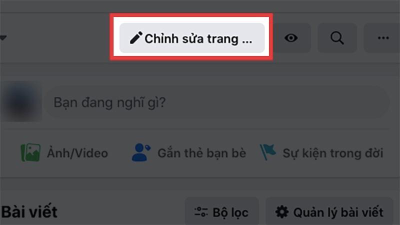 Chọn Chỉnh sửa trang cá nhân