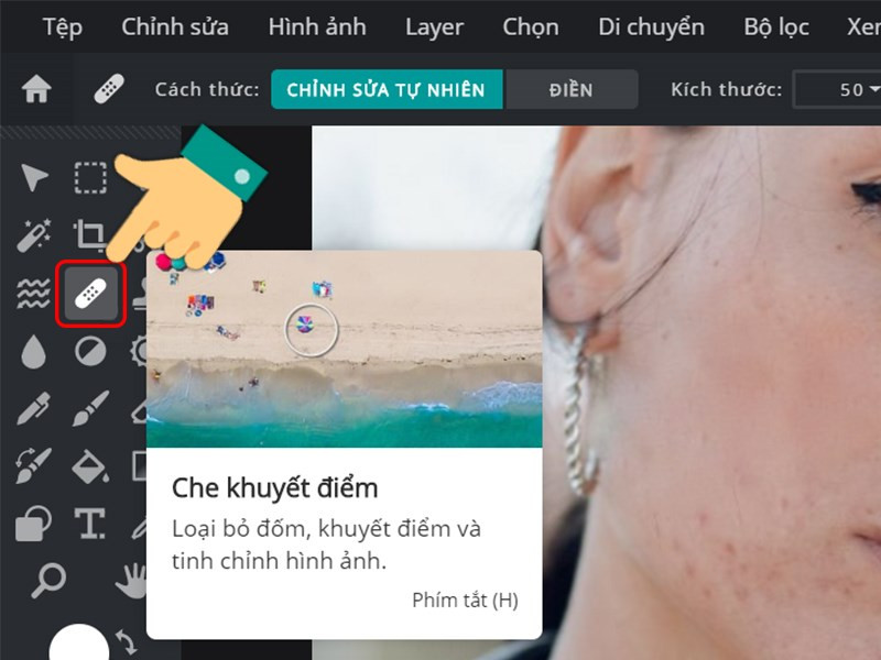 Chọn c&ocirc;ng cụ Che khuyết điểm để tẩy x&oacute;a mụn, t&agrave;n nhang