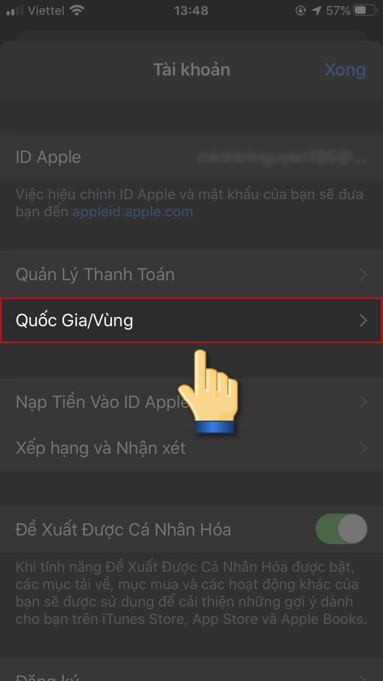 Chọn Quốc gia/V&ugrave;ng