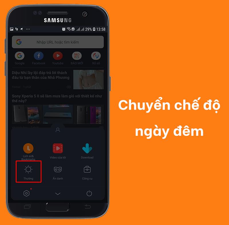 chuyển chế độ ng&agrave;y v&agrave; đ&ecirc;m