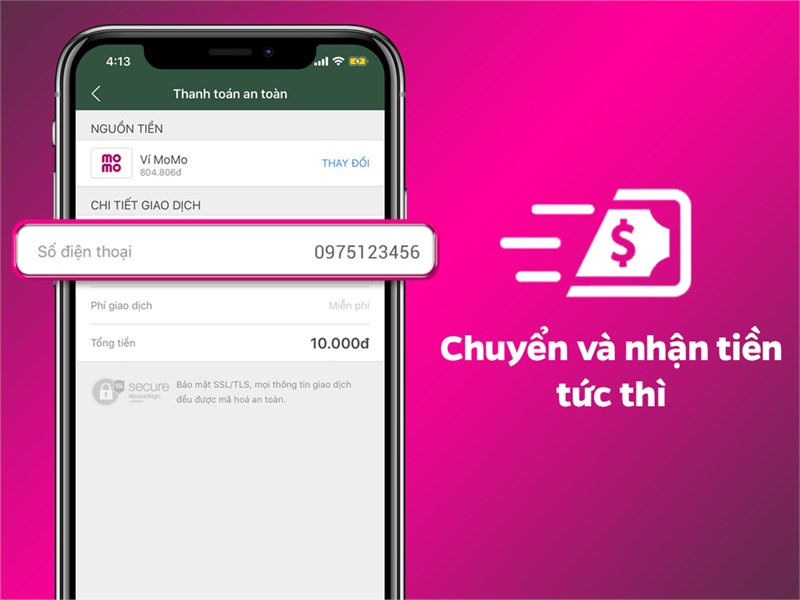 Chuyển tiền nhanh chóng, đơn giản
