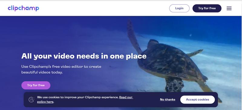 clipchamp - Tạo video quảng c&aacute;o online