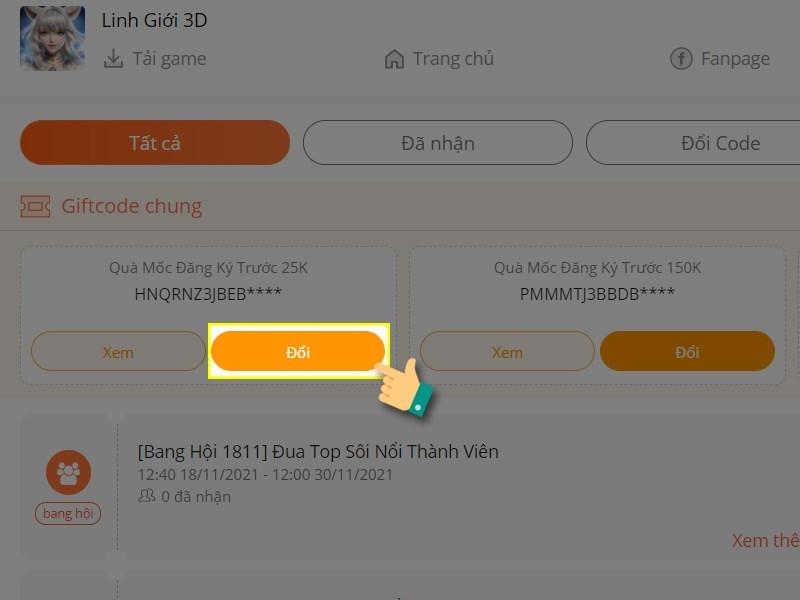 Hướng Dẫn Nhập Code Linh Giới 3D Mới Nhất Để Nhận Quà Khủng