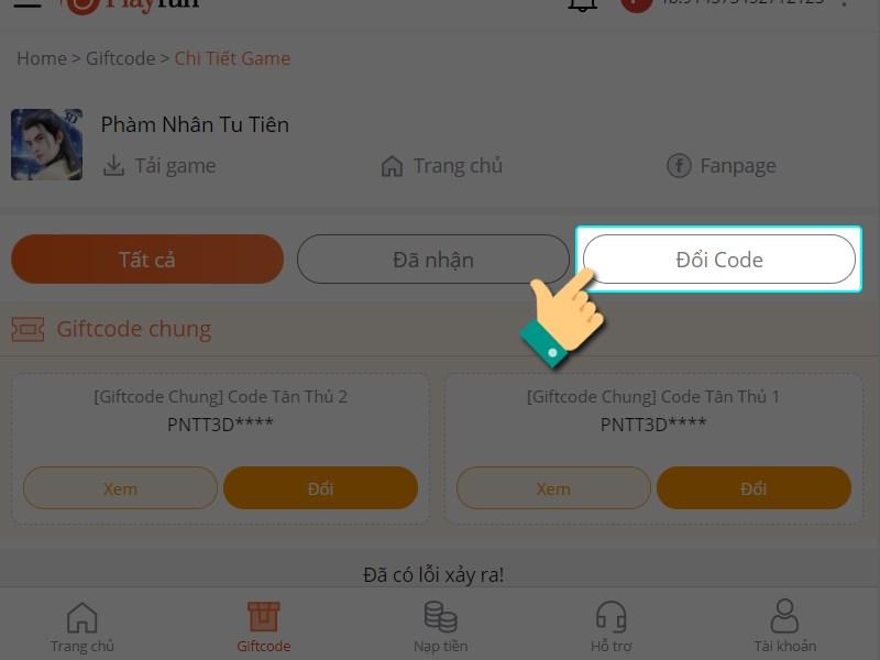 Code Phàm Nhân Tu Tiên 3D mới nhất 2024 | Cách nhập code chi tiết