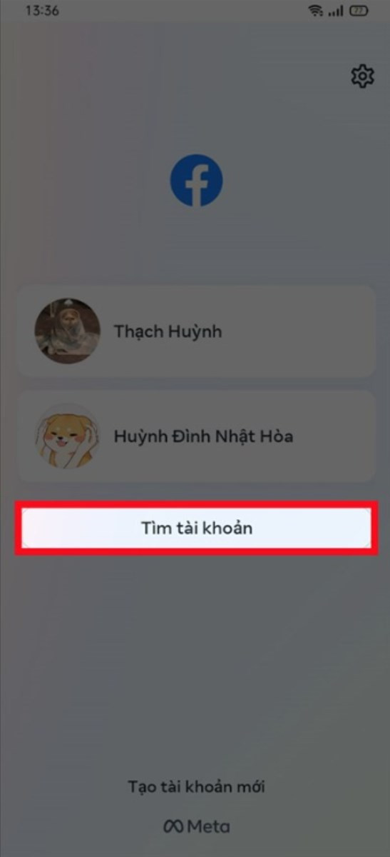 Đăng nhập Facebook khác