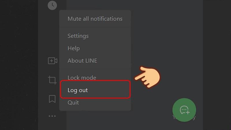 Đăng xuất Line trên máy tính