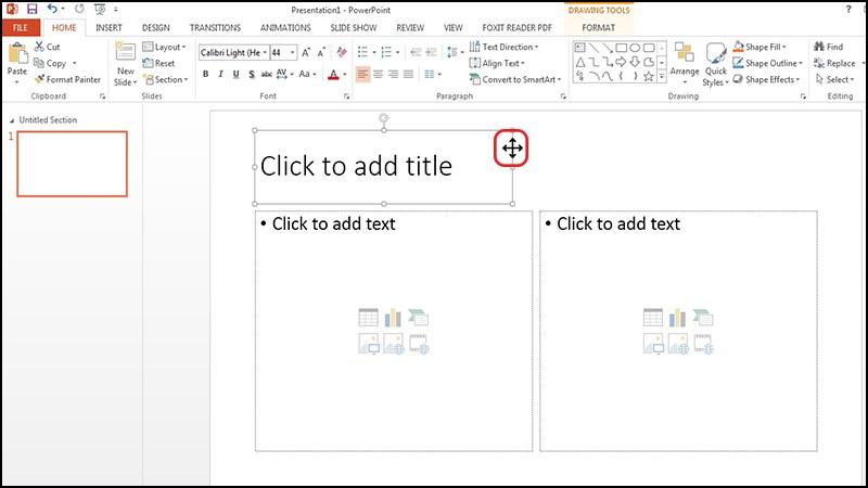 Di chuyển vị trí layout trong powerpoint