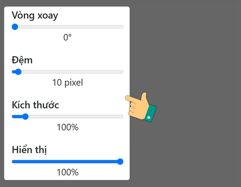 Điều chỉnh chữ