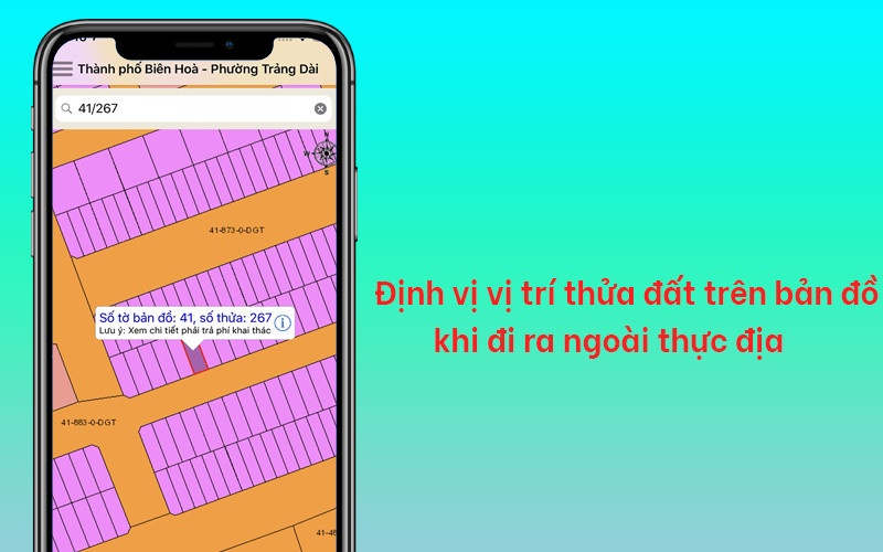 Định vị vị trí thửa đất trên bản đồ