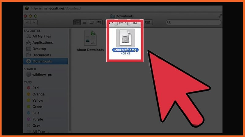 Đúp chuột phải vào file Minecraft.dmg