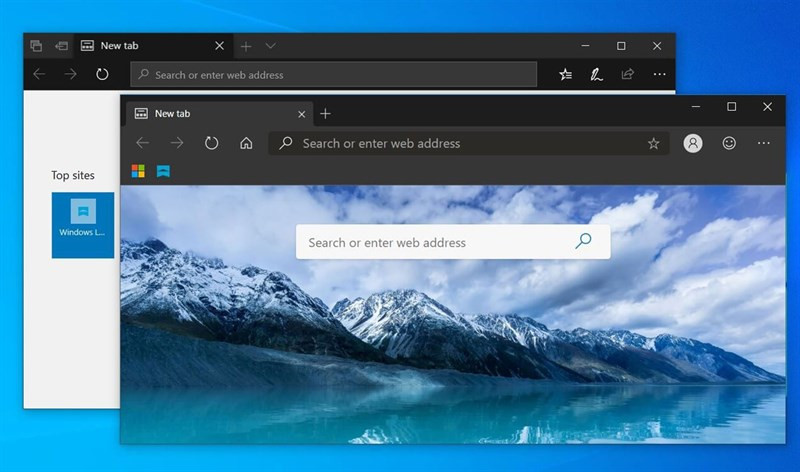 Giao diện của trình duyệt Microsoft Edge