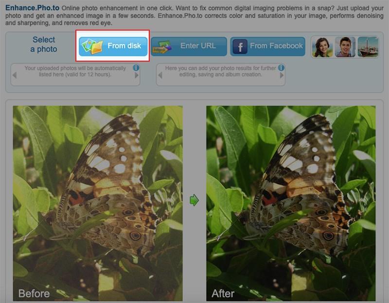 Giao diện Enhance.Pho.to