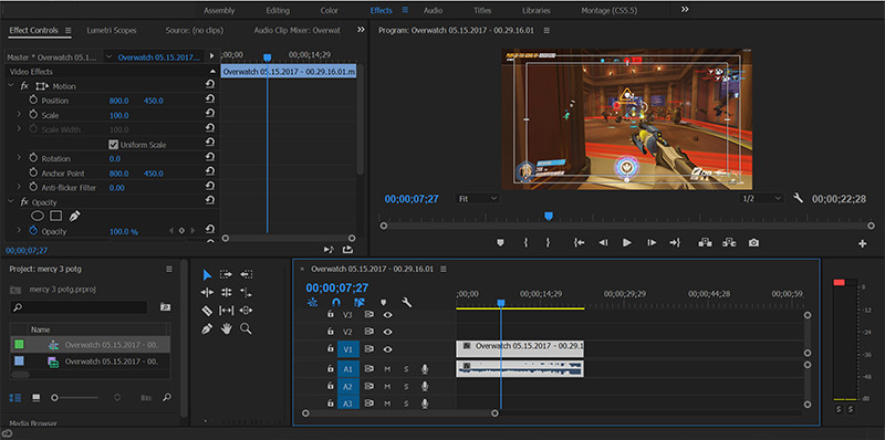 Giao diện làm việc của Adobe Premiere Pro