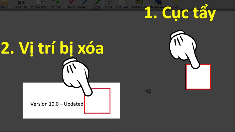 Giao diện PDF Eraser