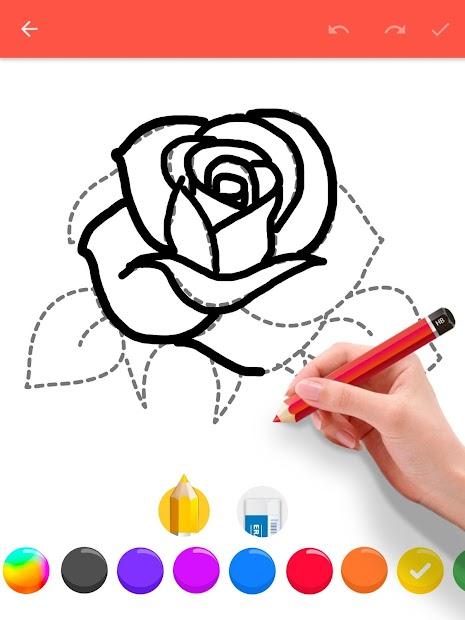 Giao diện ứng dụng How To Draw Flowers