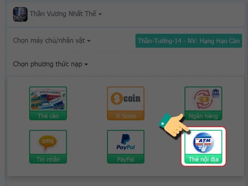 Hướng dẫn nạp thẻ Thần Vương Nhất Thế VTC chi tiết nhất 2024