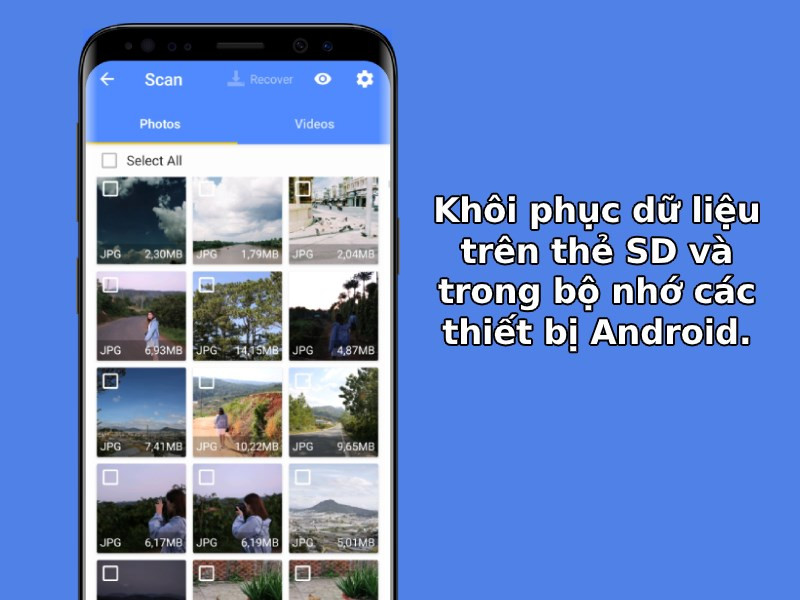 Khôi phục dữ liệu từ bộ nhớ trong và thẻ nhớ SD