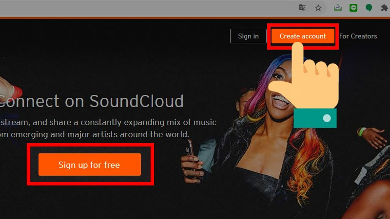 Hướng dẫn đăng ký và đăng nhập SoundCloud trên máy tính và điện thoại