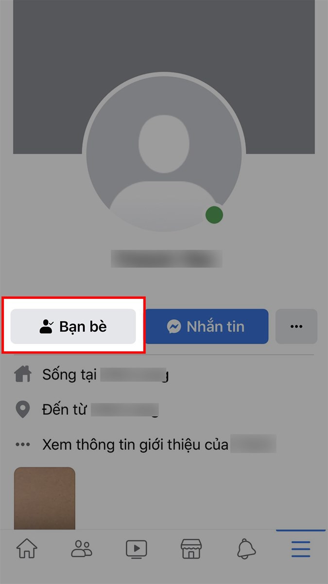 Nhấn vào biểu tượng Bạn bè