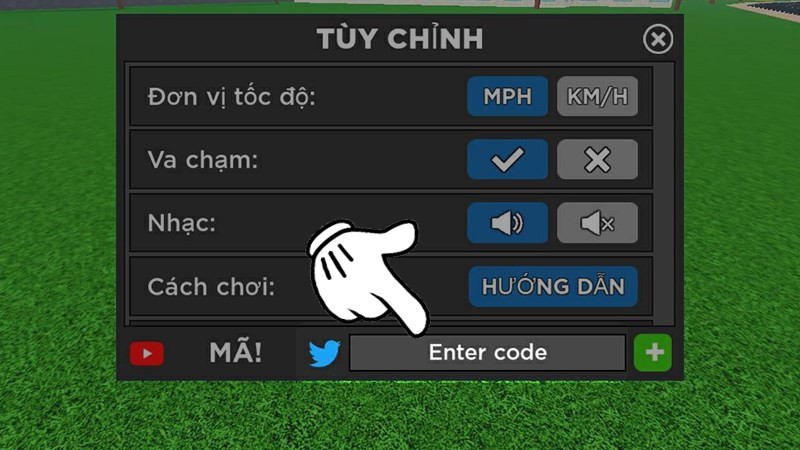 Nhấn v&agrave;o &ocirc; Enter code