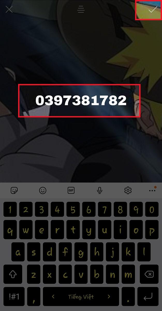  Nhập số điện thoại m&agrave; bạn muốn ch&egrave;n
